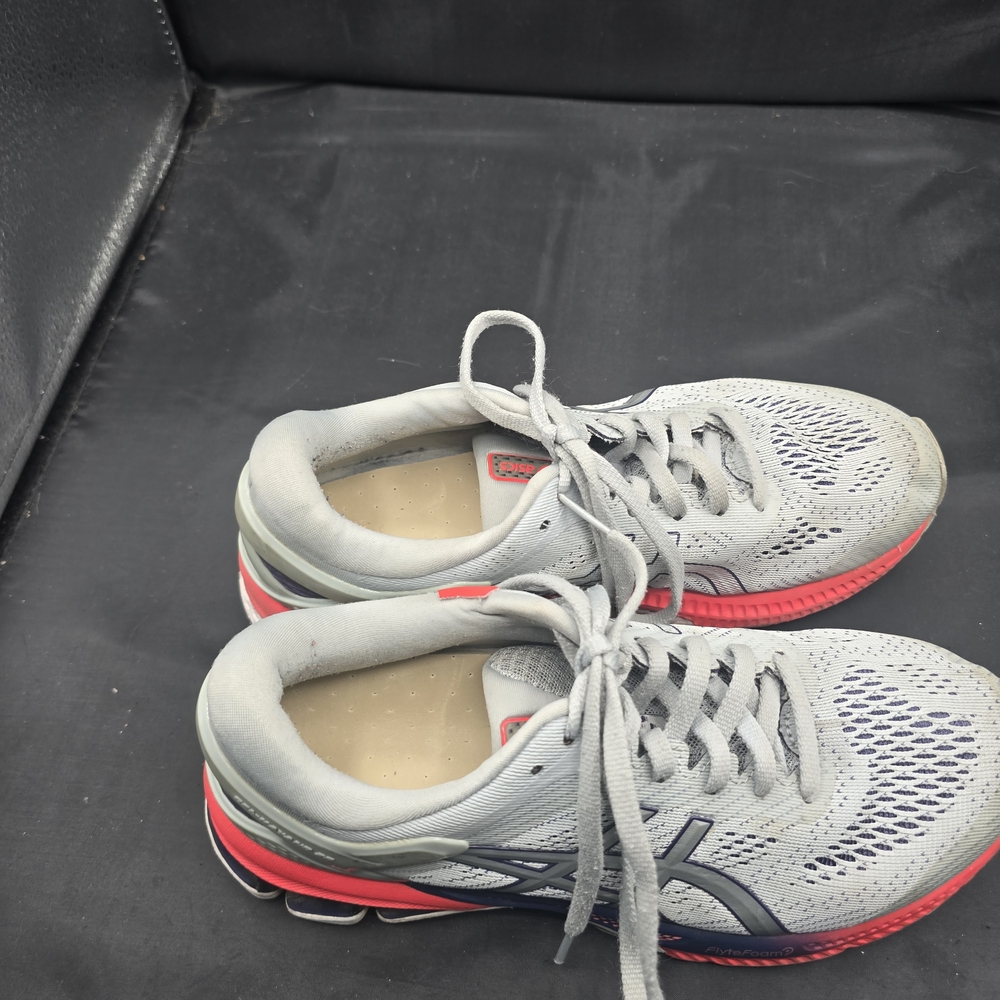 Asics Gray and Red Athletic Shoes‎